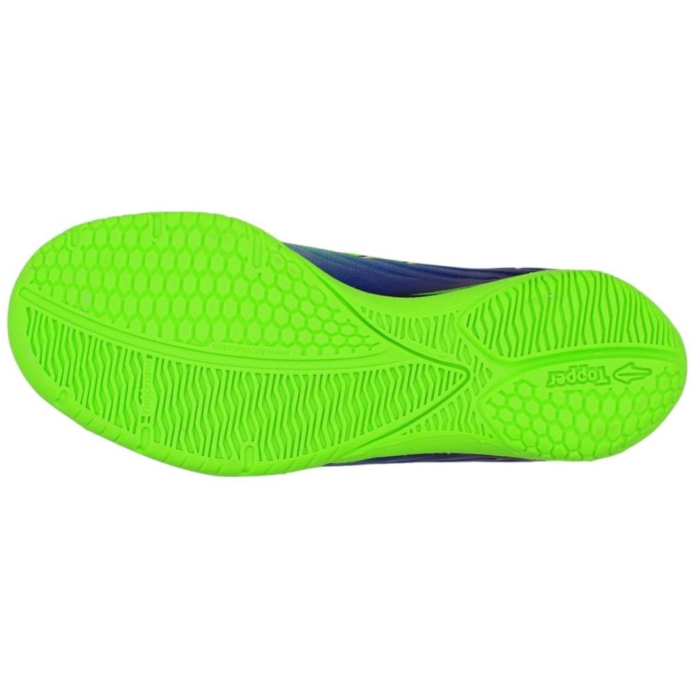Chuteira Indoor Juvenil Topper Forza V Menino Verde 5