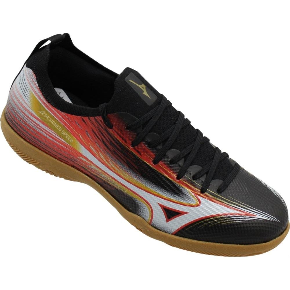 Chuteira de Futsal Mizuno Alpha Club Indoor Masculina Preto 3