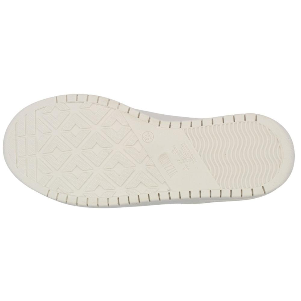 Tênis Casual Vizzano Bordado Floral Cadarço Acetinado Feminino Branco 5