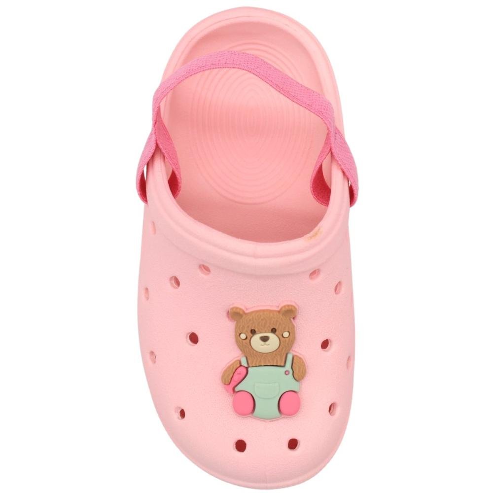 Clog Baby Grendene kids Lumy Tira Traseira Elástica Menina Rosa 3