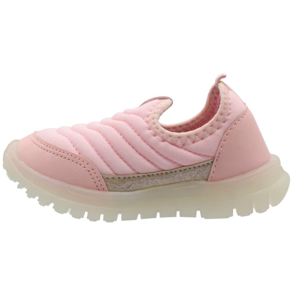 Tênis Jogging Juvenil Via Vip Flex Acolchoado Brilho Menina