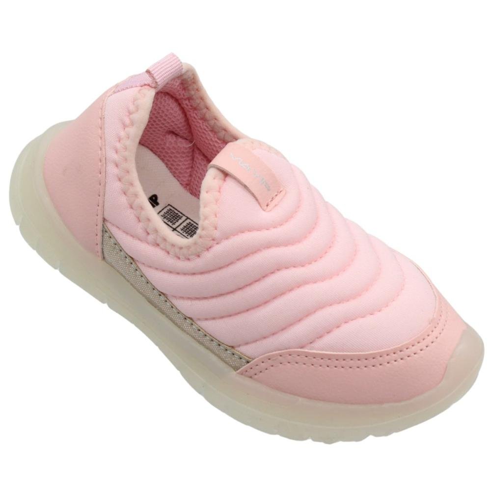 Tênis Jogging Juvenil Via Vip Flex Acolchoado Brilho Menina Rosa 3
