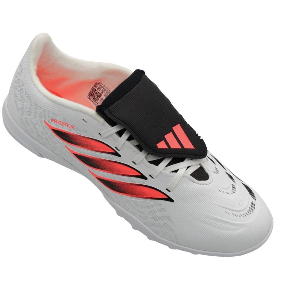 Chuteira Society Adidas Predator Club com Língua Dobrável Masculina Branco 3