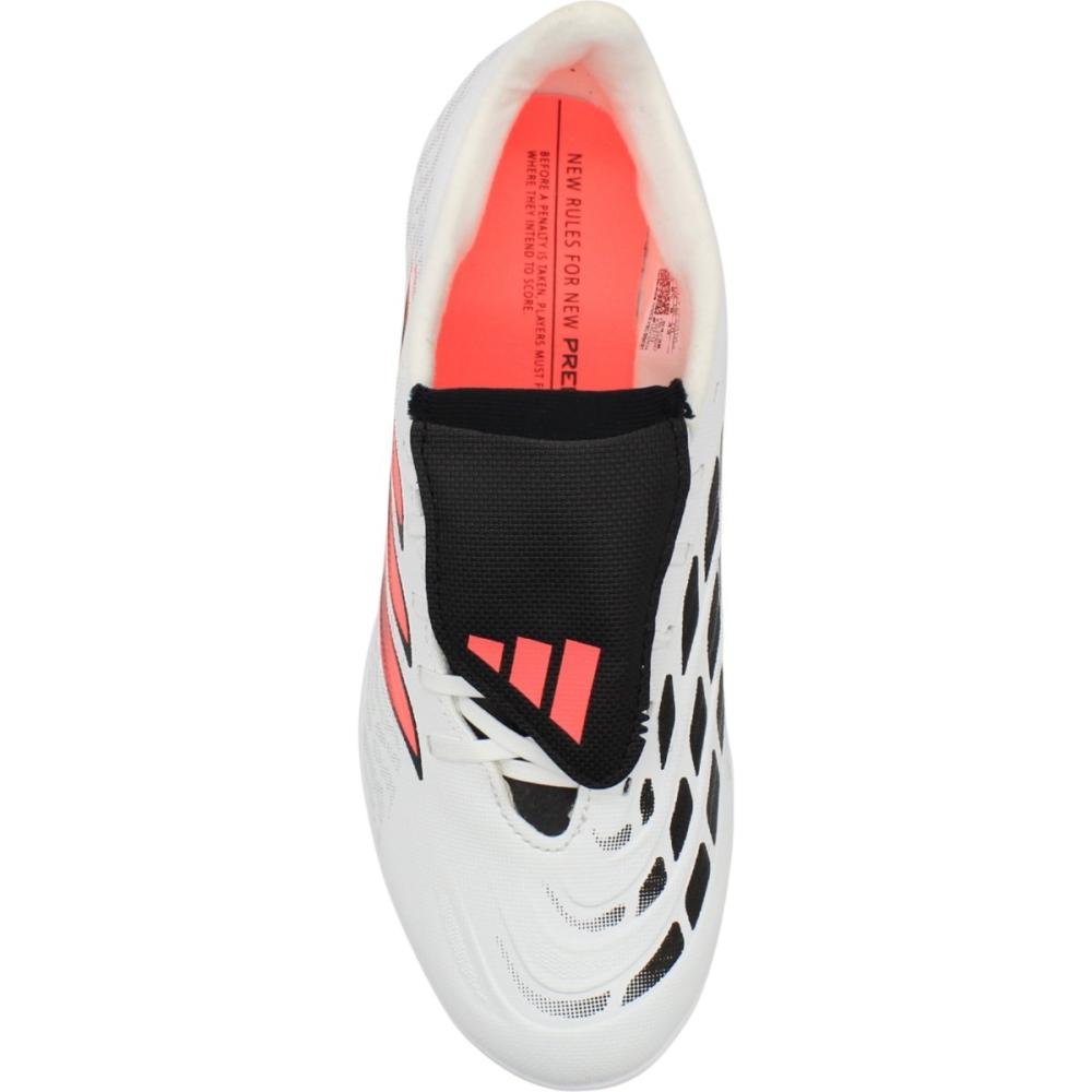 Chuteira Society Adidas Predator Club com Língua Dobrável Masculina Branco 4