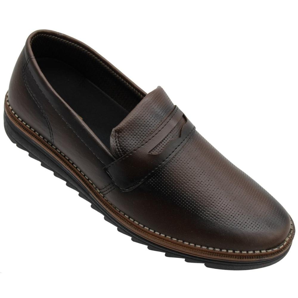 Sapato Iate Pádua Slip On Solado Tratorado Sem Cadarço Masculino Marrom 3