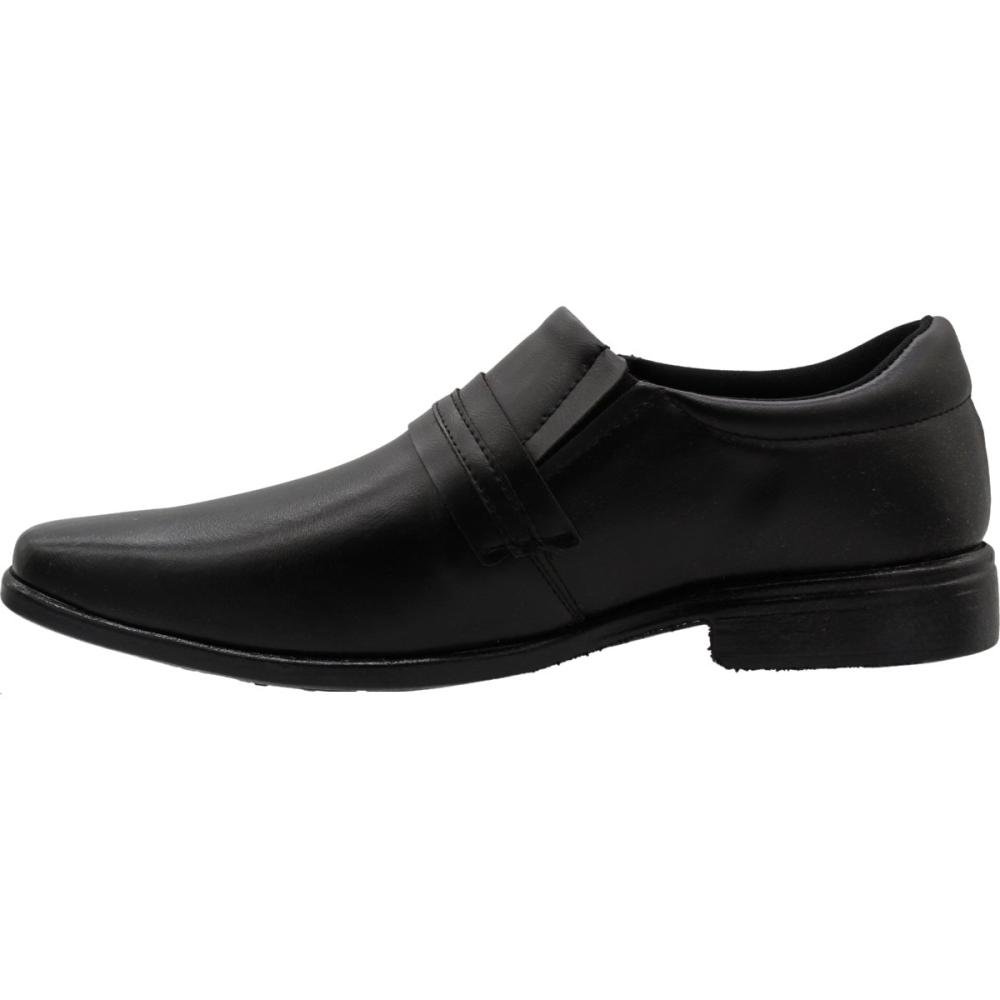 Sapato Social Pádua Liso Aplique Metálico Sem Cadarço Masculino Preto 2