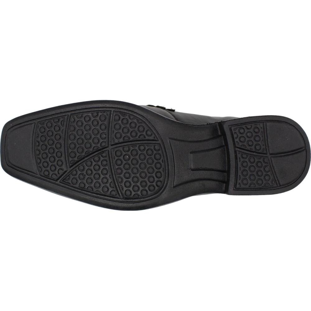 Sapato Social Pádua Liso Aplique Metálico Sem Cadarço Masculino Preto 5