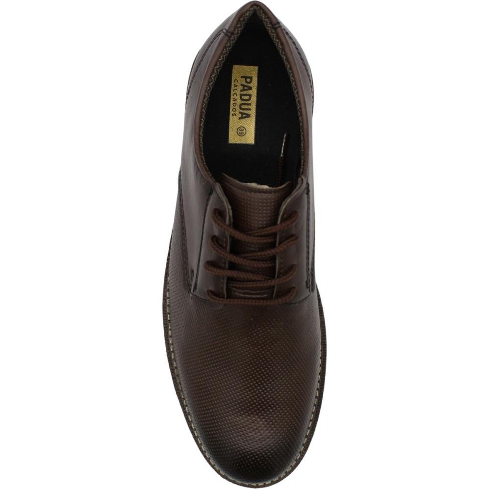 Sapato Social Pádua Perfurado Com Cadarço Masculino Marrom 4