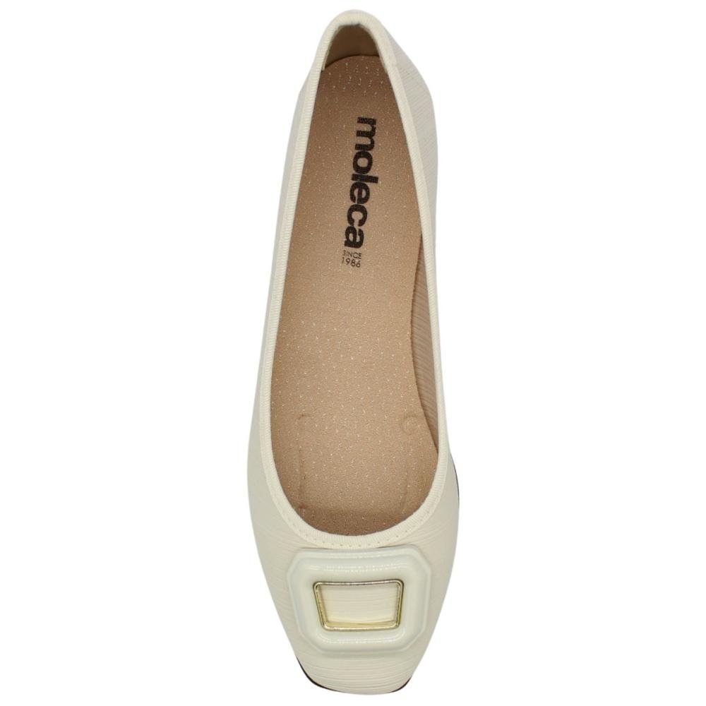 Sapatilha Moleca Texturizada Aplique Frontal Feminino Branco 4