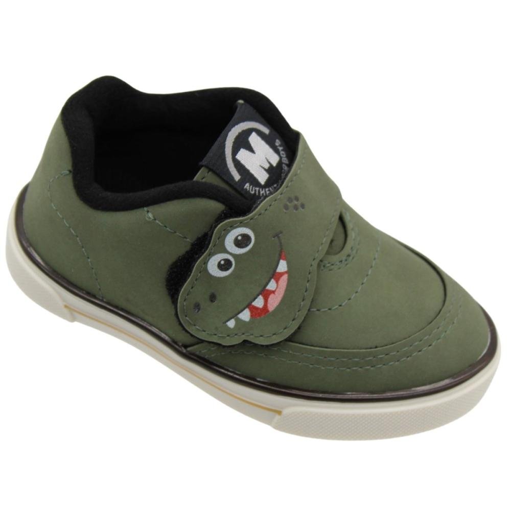 Tênis Casual Baby Molekinho Aplique Fechamento Autocontato Menino Verde 3