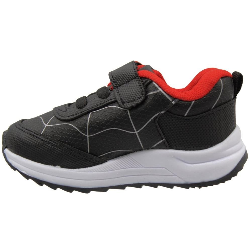 Tênis Jogging Baby Brink Action Spider Recortes Menino Preto 2