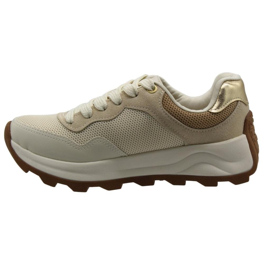Tênis Jogging Beira Rio Recortes Solado Tratorado Feminino Branco 2