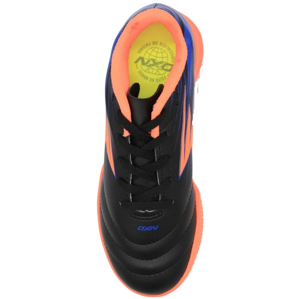 Chuteira Indoor Juvenil OXN Track Fit 5 Pro Menino Preto 4