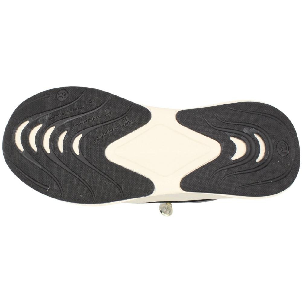 Tênis Jogging Plataforma Modare Zíper Lateral Detalhe Metálico Feminino Preto 5