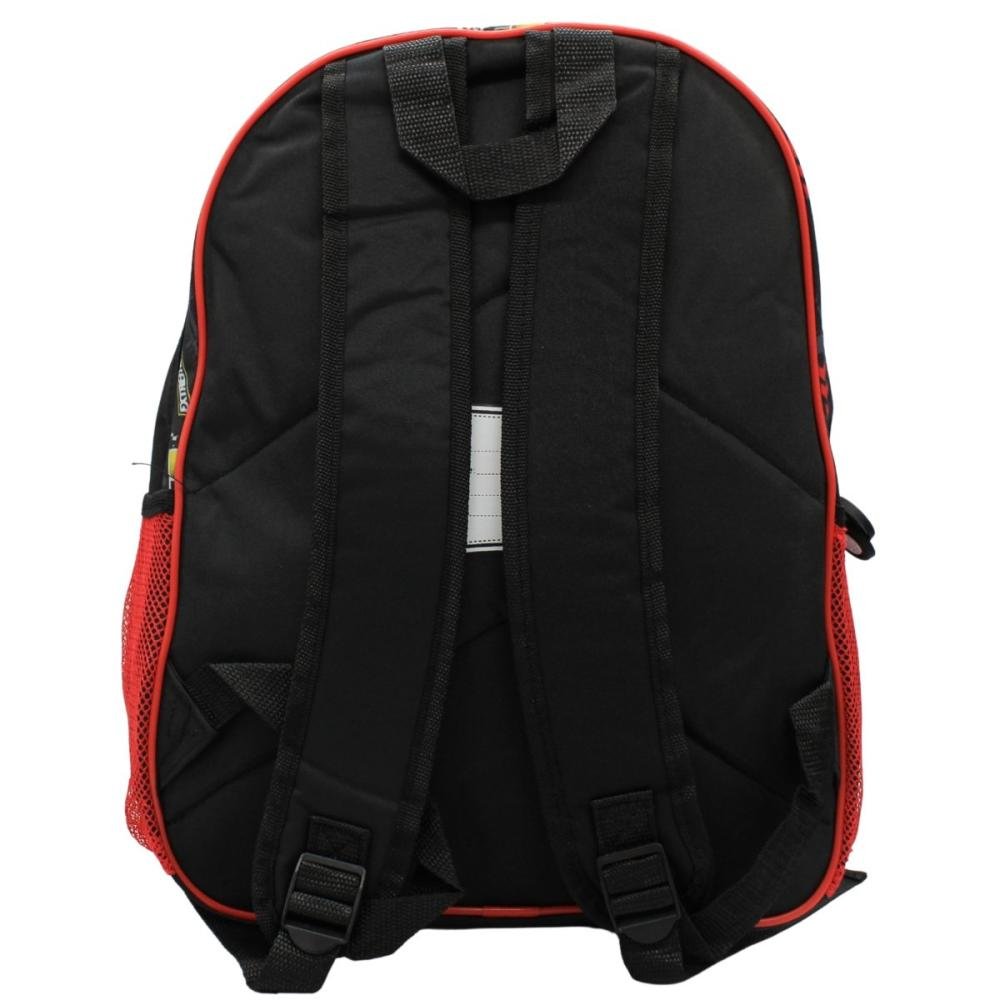 Mochila De Costas Escolar Nova Rio Crazy Car Bolsos Laterais Menino Preto 2
