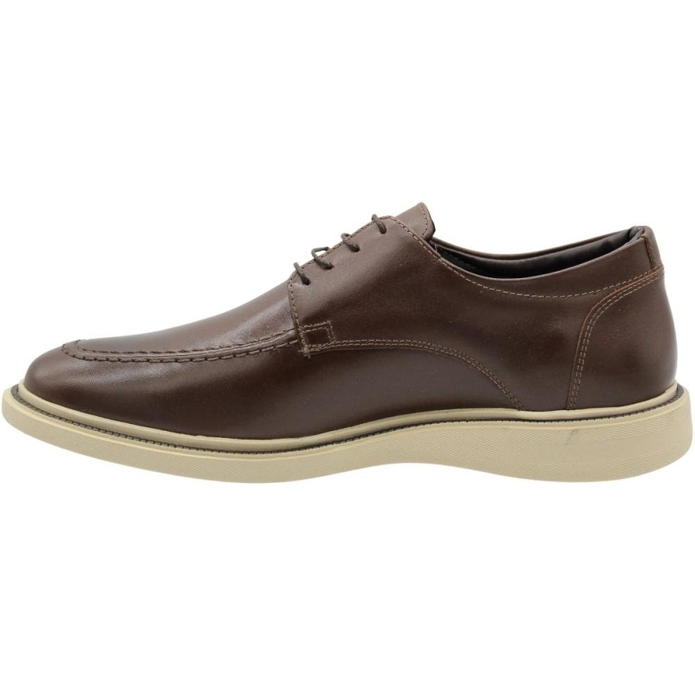 Sapato Social San Marino Derby Lorenzo Costuras Com Cadarço Masculino Marrom 2