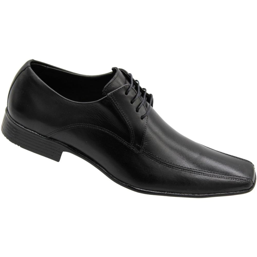 Sapato Social San Marino Barcelona Airbag Com Cadarço Masculino Preto 5