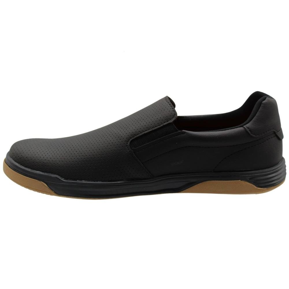 Tênis Casual Iate Pádua Microfuros Elástico Masculino Preto 2