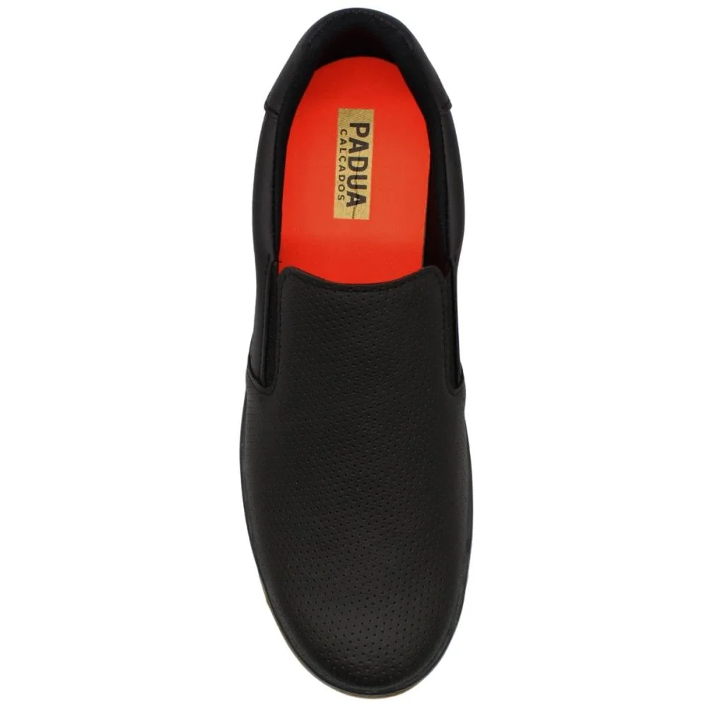 Tênis Casual Iate Pádua Microfuros Elástico Masculino Preto 4