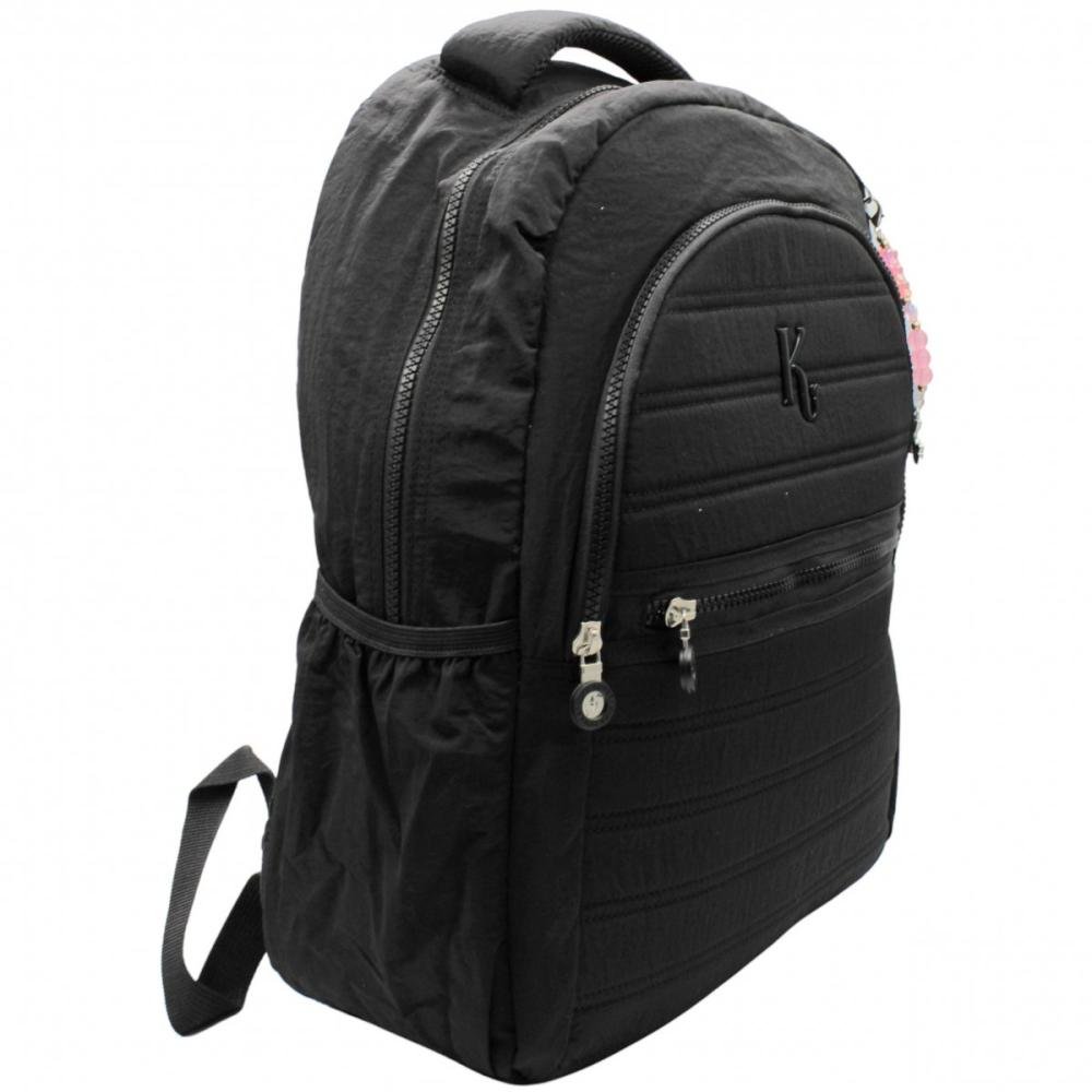Mochila De Costas Escolar Kika Lovers Metelassê Acessório Menina Preto 3