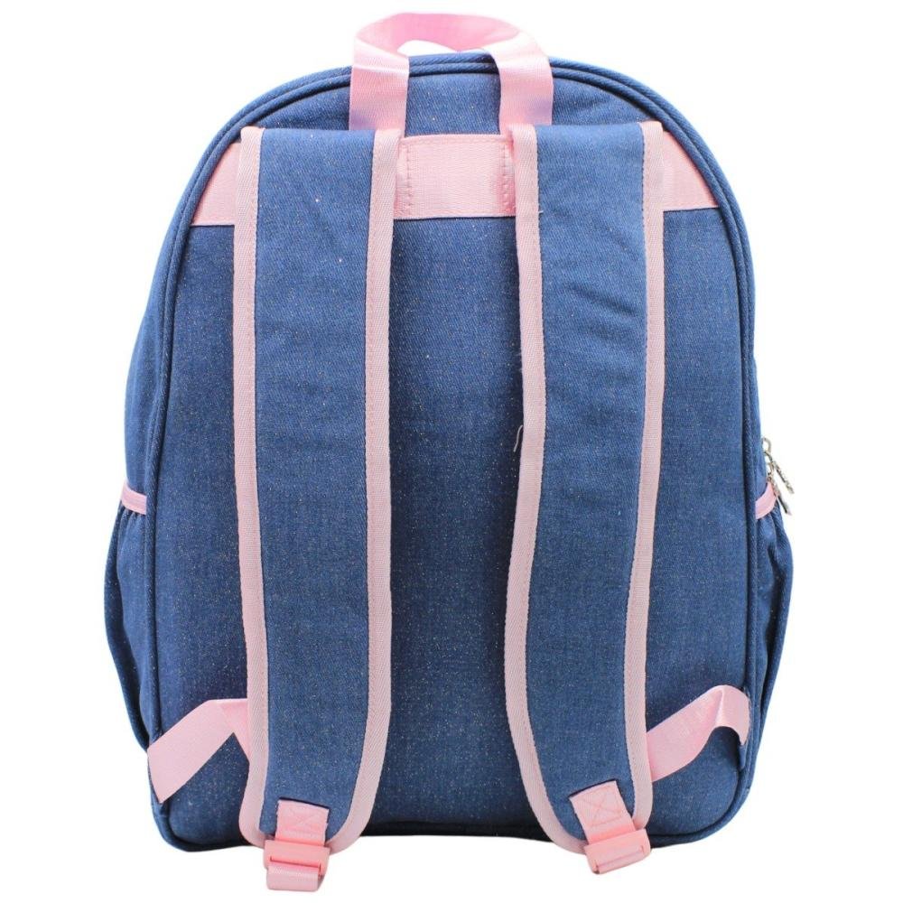 Mochila De Costas Escolar Kika Lovers Brilho Pingente Menina