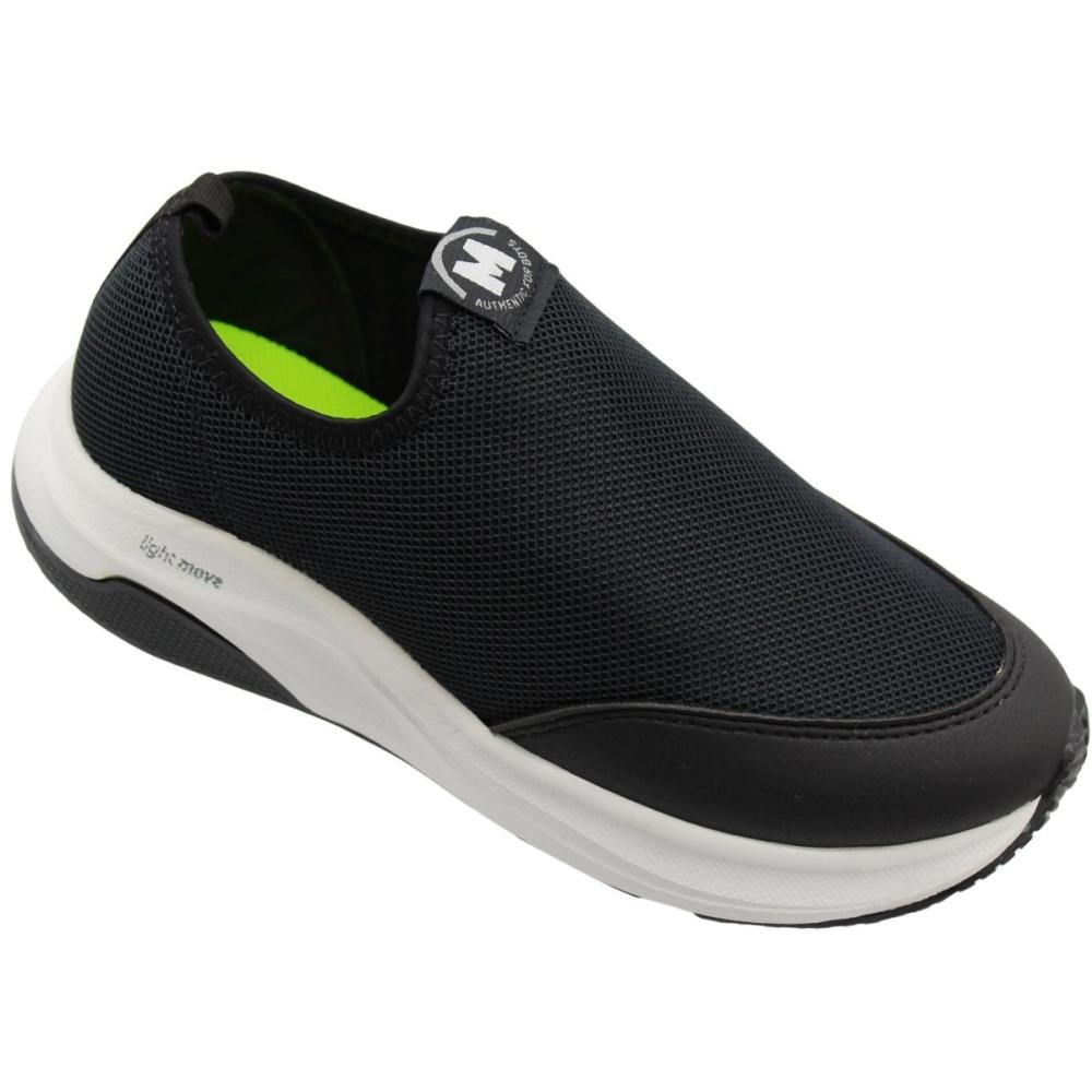 Tênis Slip On Molekinho Knit Junp Respirável Menino Preto 3