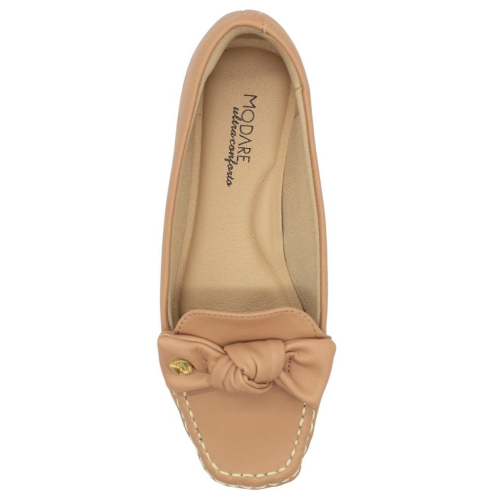 Sapatilha Mocassim Modare Laço Decorativo Feminino Nude 4