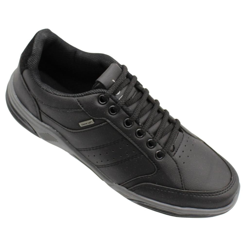 Sapatênis Comfort Way Recortes Perfurados Masculino Preto 3