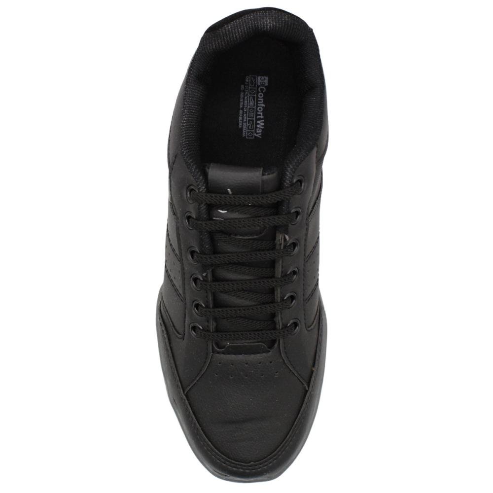 Sapatênis Comfort Way Recortes Perfurados Masculino Preto 4