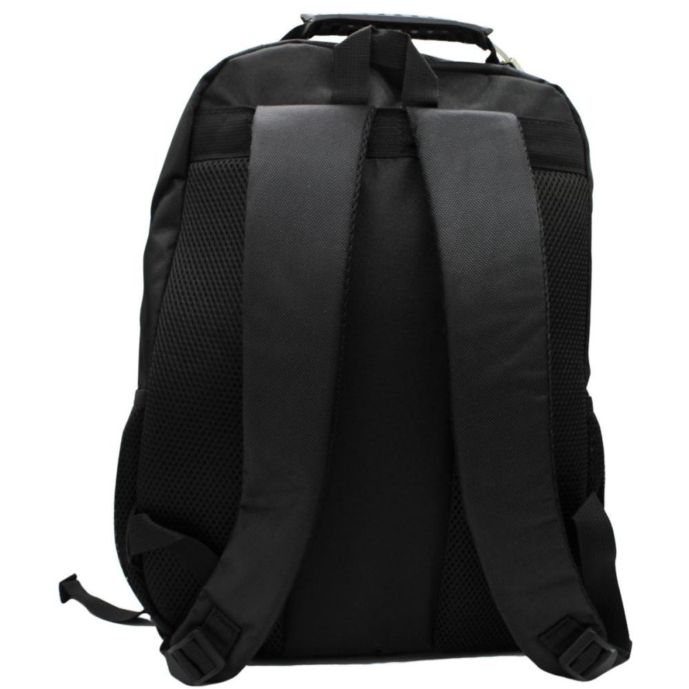 Mochila De Costas Executiva Hub Reforçada Fitas Refletivas Masculino Preto 2