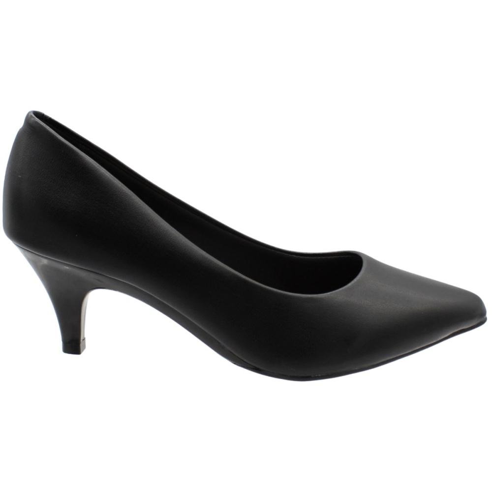 Scarpin Salto Fino Baixo Beira Rio Elegante Liso Feminino