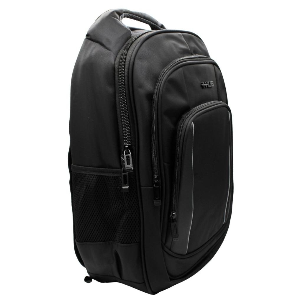 Mochila De Costas Sport Hub Reforçada Compartimentos Multiplos Masculino Preto 3