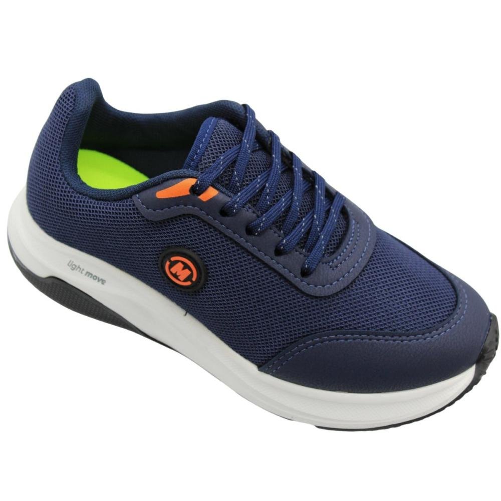 Tênis Jogging Molekinho Mesh Respirável Menino Azul 3