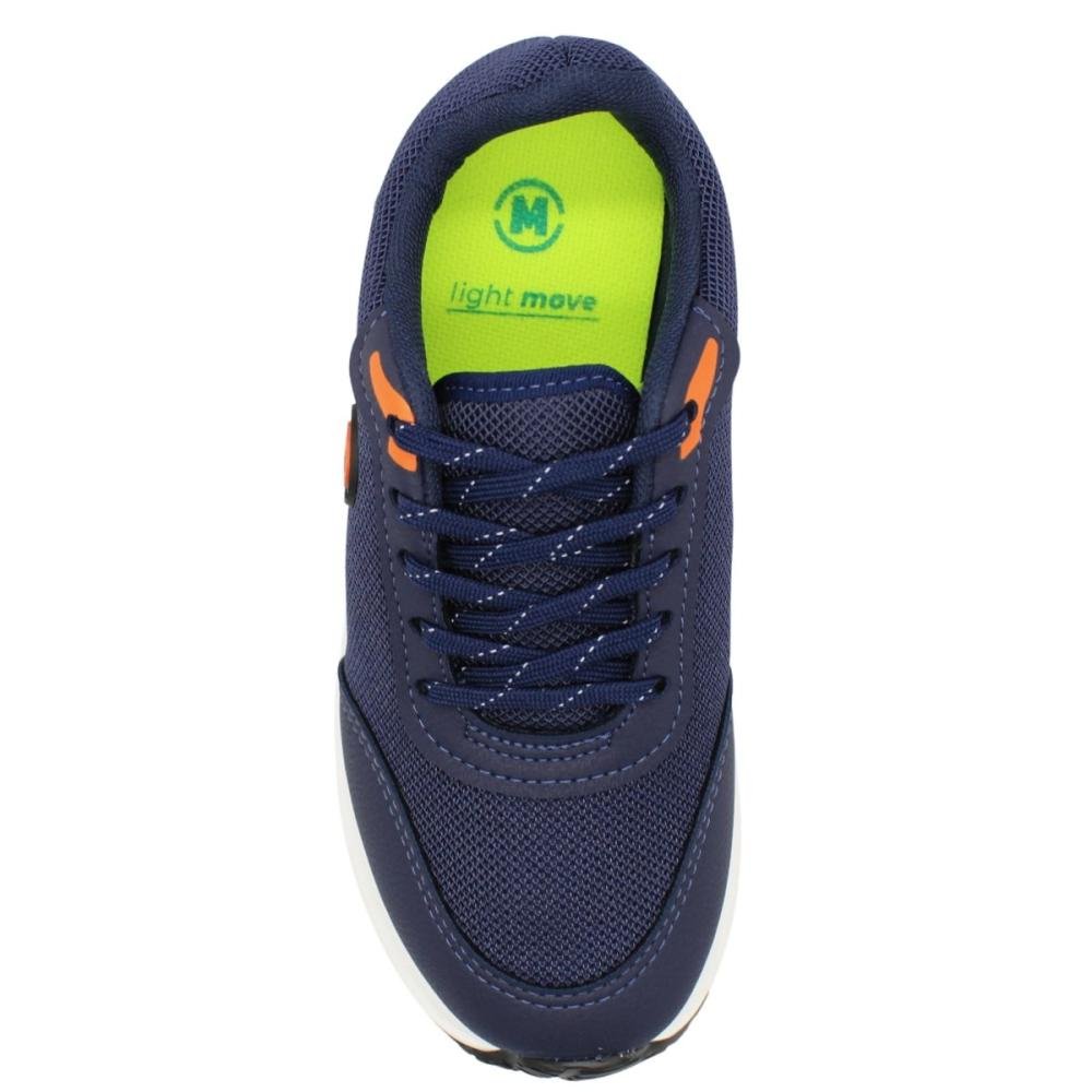 Tênis Jogging Molekinho Mesh Respirável Menino Azul 4