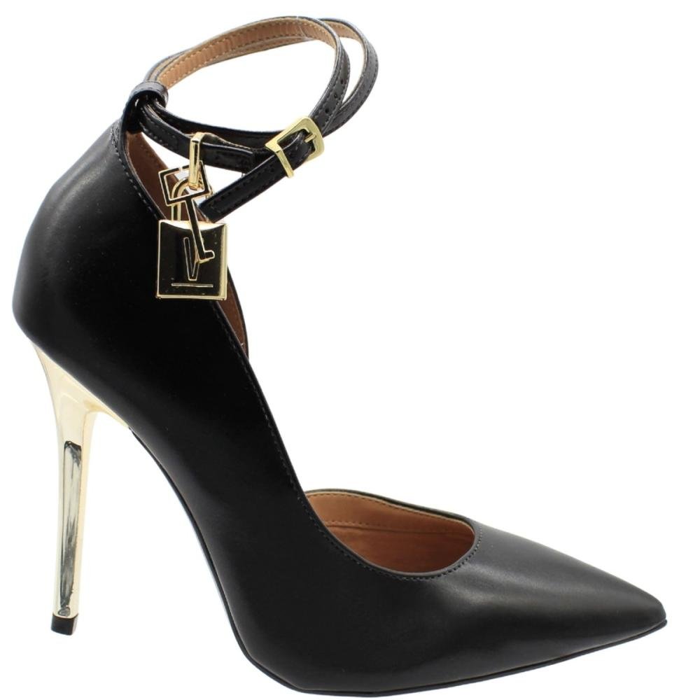 Scarpin Salto Alto Fino Vizzano Tira Ajustável Feminino
