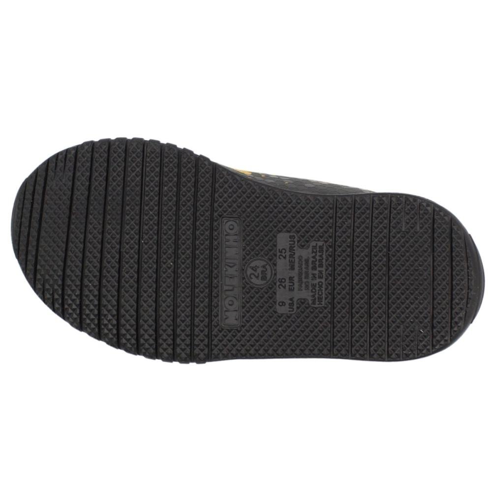 Chuteira Futsal Molekinho Lycra Texturizada Cadarço Menino Preto 5