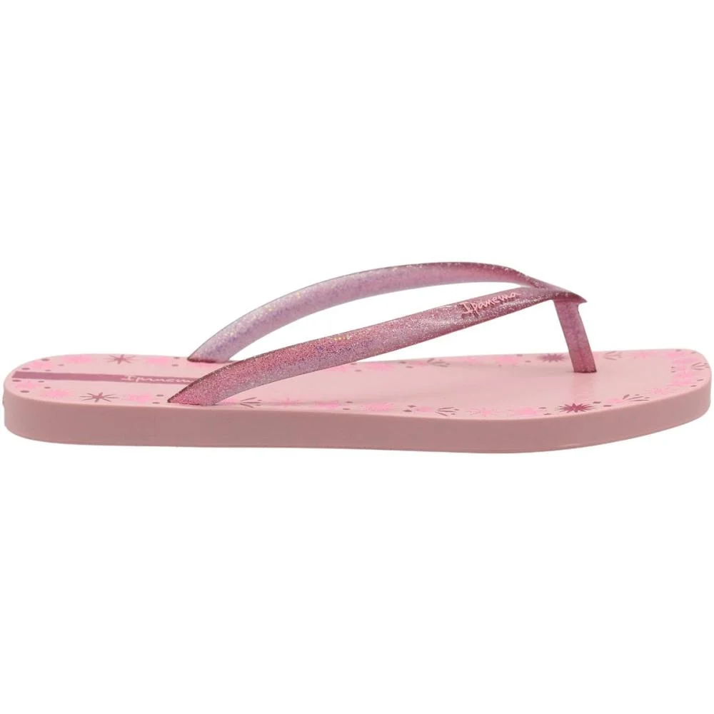 Chinelo De Dedo Ipanema Edge Tiras Slim Brilho Feminino Rosa 2