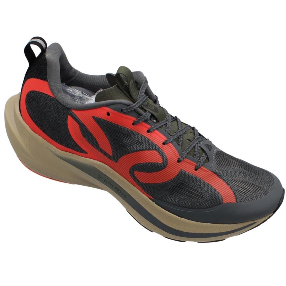 Tênis De Corrida Olympikus Corre Vento 3 Flexível Masculino Cinza 3