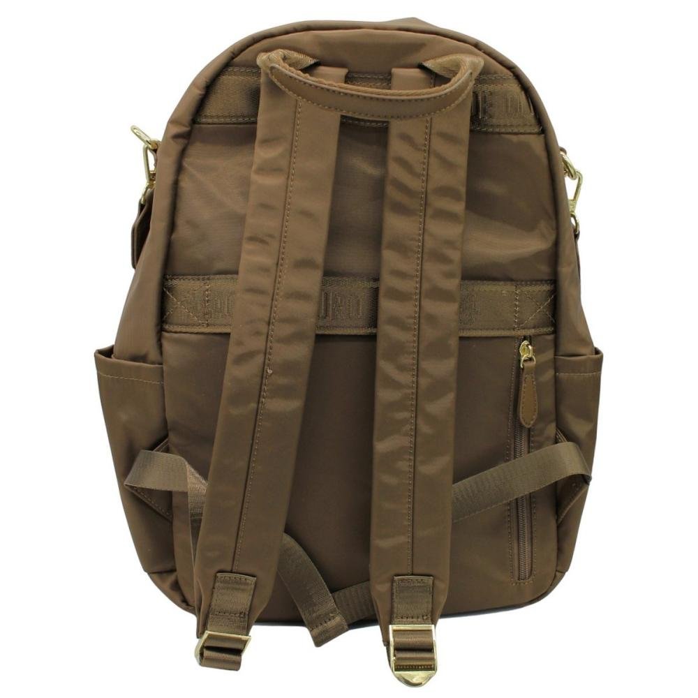 Mochila De Costas Pavão de Ouro Notebook Alça Removível Feminina Marrom 2