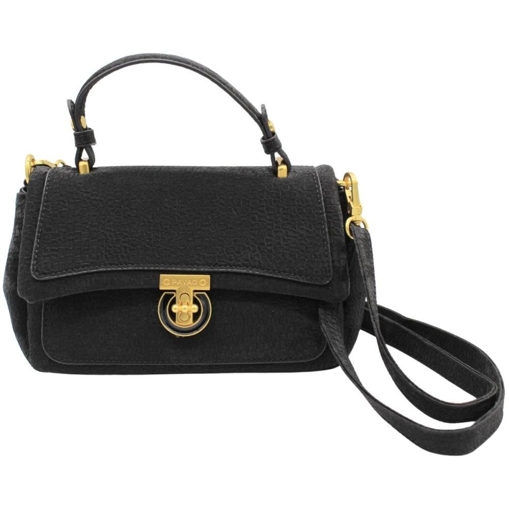 Bolsa Transversal Pavão De Ouro Fechamento Metálico Alça De Mão Feminina