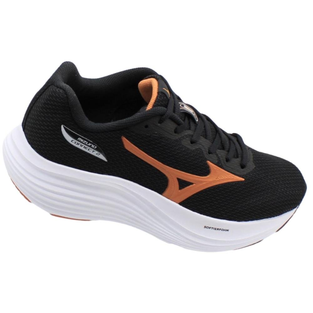 Tênis Esportivo Mizuno Connect 2 SoftierFoam Conforto Feminino Preto 3