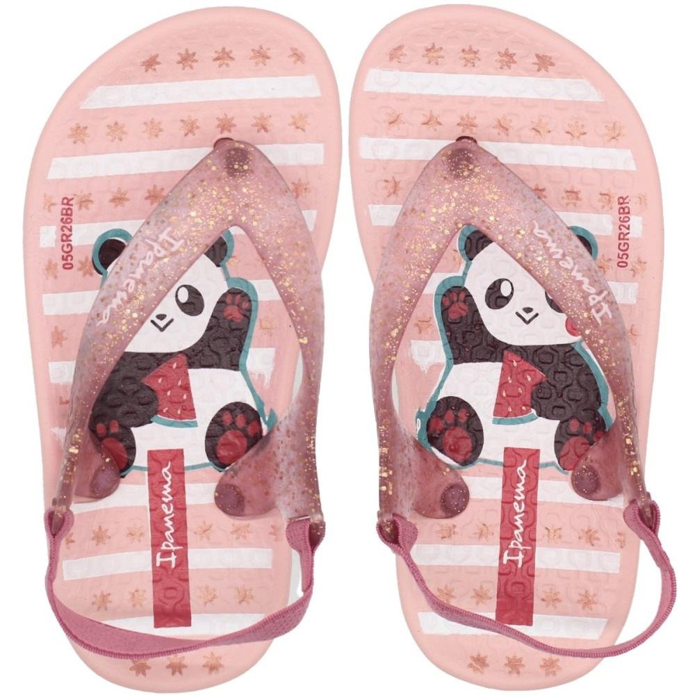 Chinelo De Dedo Baby Ipanema Panda Tiras Cintilantes Sweet Menina