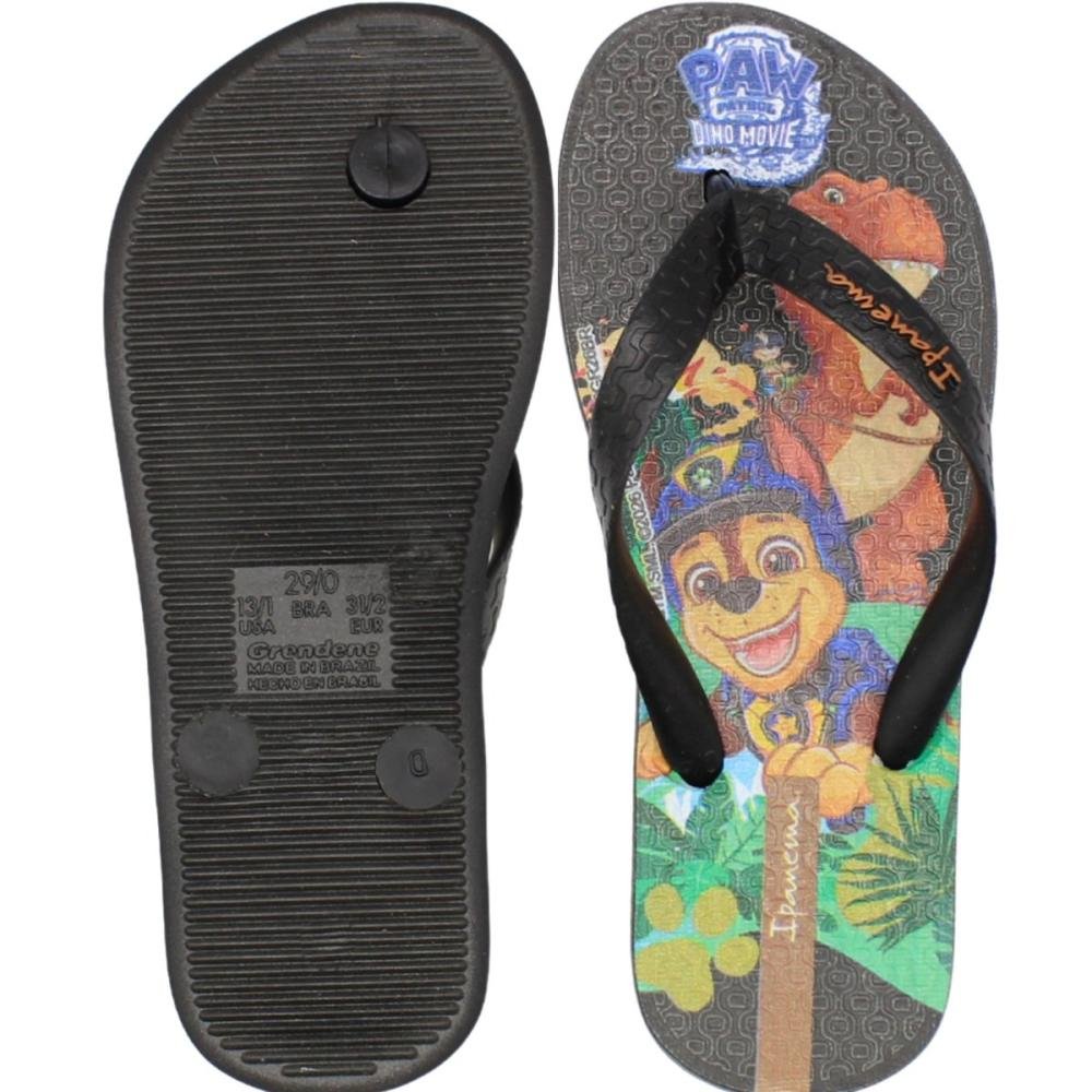 Chinelo De Dedo Infantil Ipanema Dino Movie Anatômico Menino Preto 3