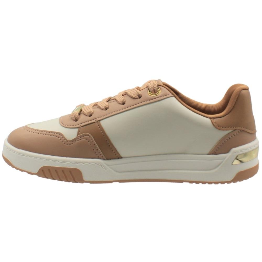 Tênis Casual Moleca Recortes Detalhes Metalizados Feminino Branco 2