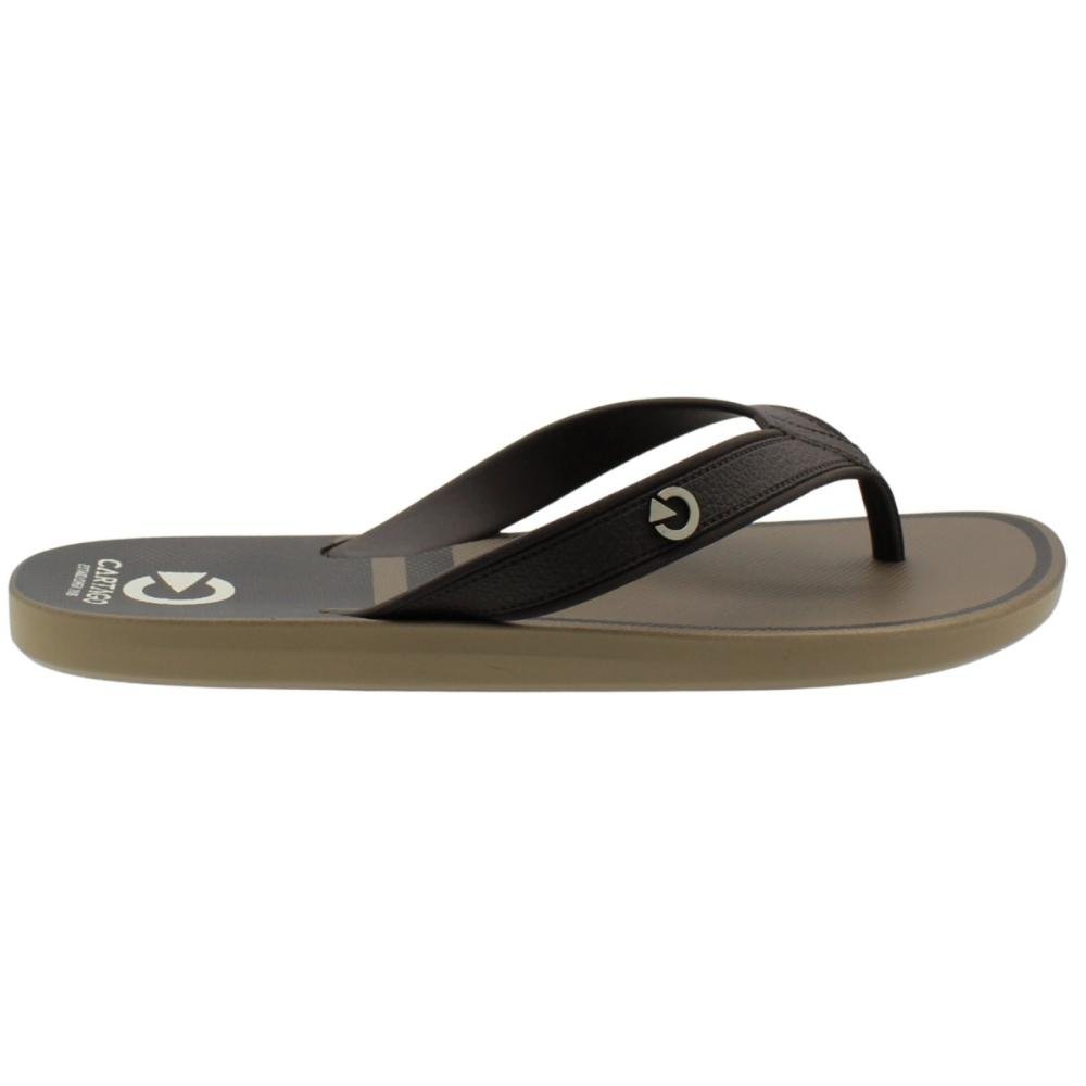 Chinelo De Dedo Cartago Lugano Tiras Texturizadas Masculino Marrom 2
