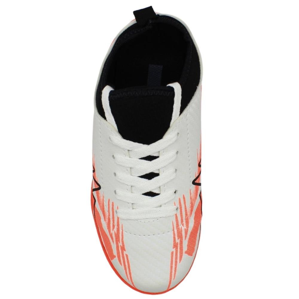 Chuteira De Futsal Infantil Molekinho Estampa Brasil Menino Branco 4