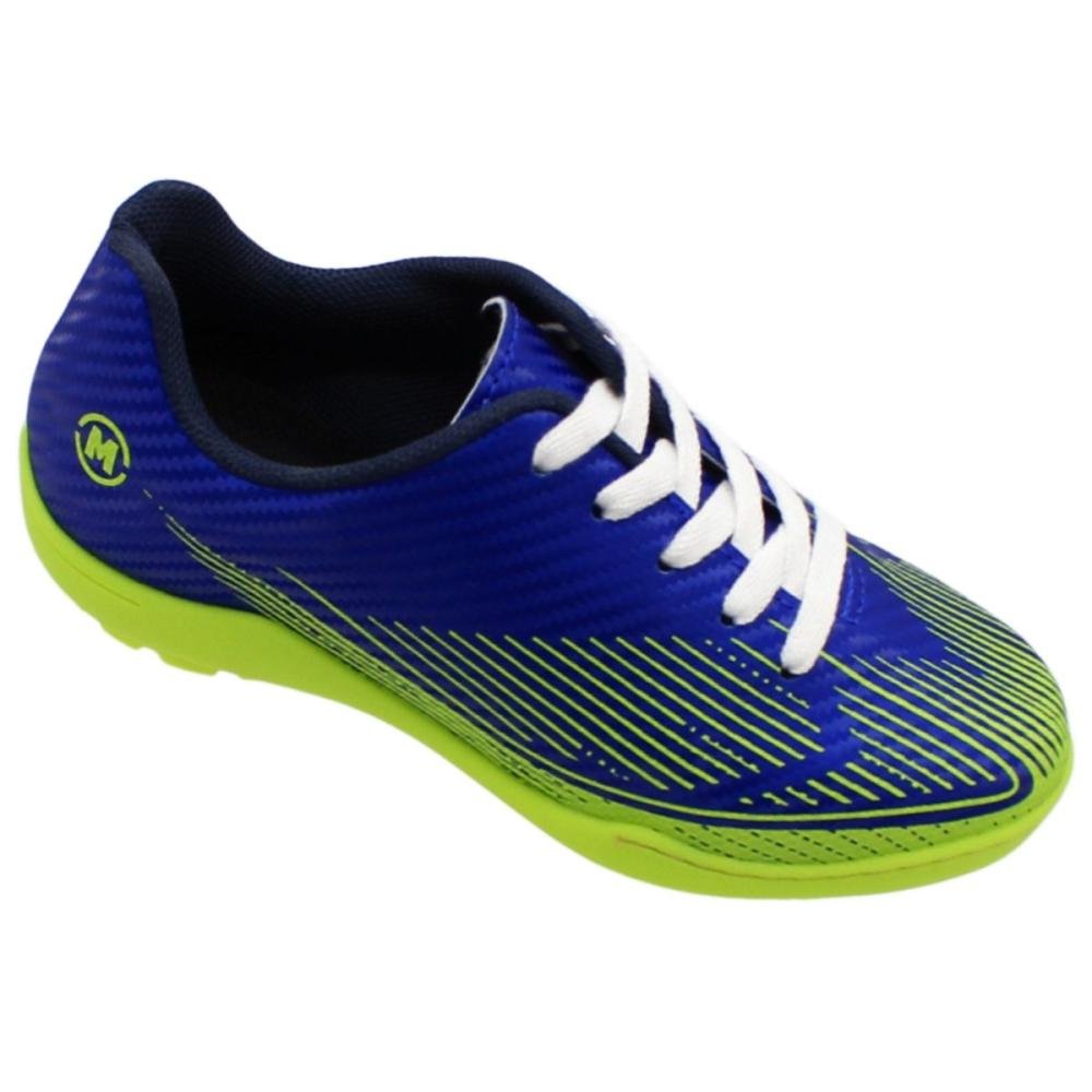 Chuteira Society Infantil Molekinho Napa Grafismo Esportivo Menino Azul 3