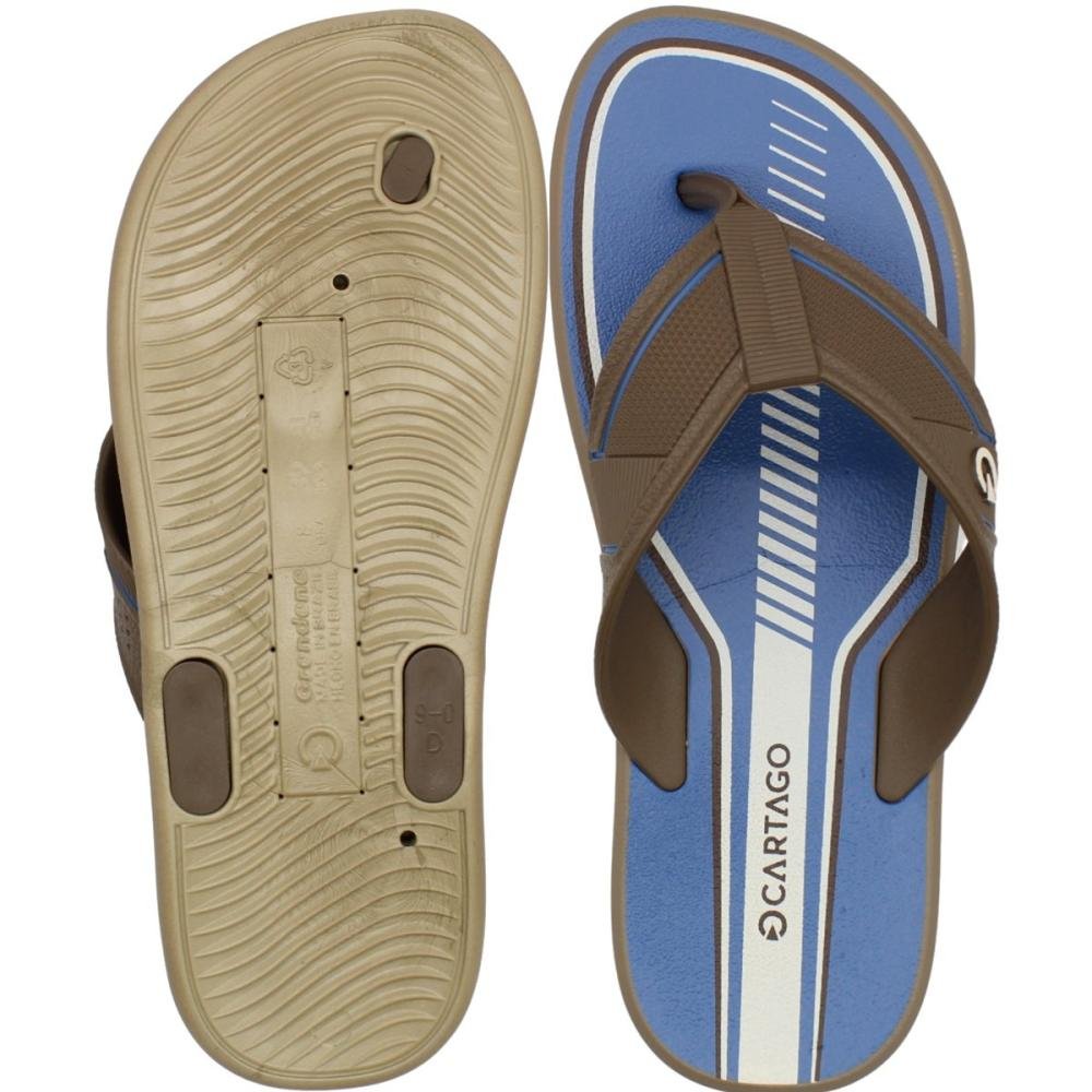Chinelo De Dedo Cartago Palermo IV Tira Grossa Masculino Marrom 3