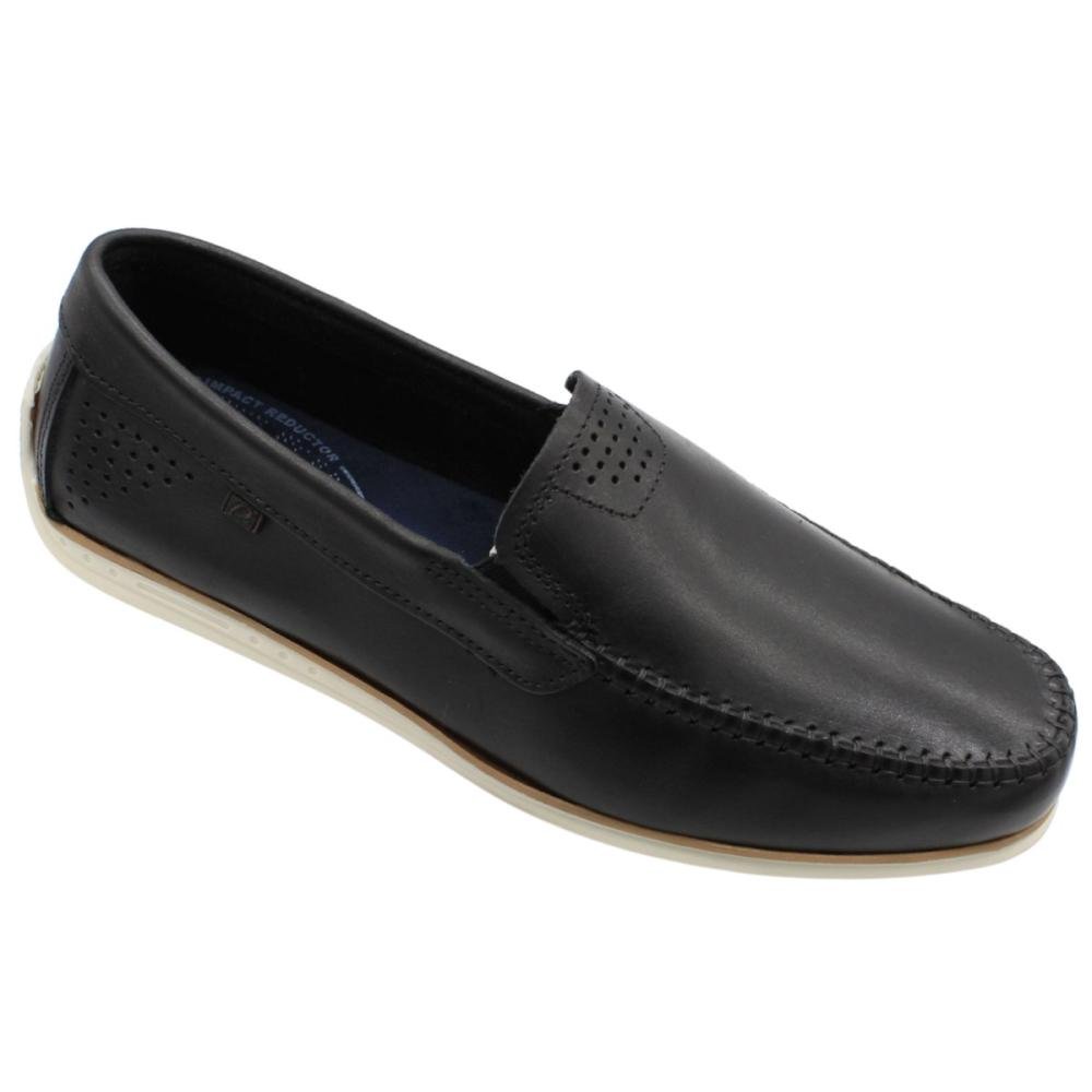 Sapatilha Mocassim Pegada Anilina Amortech Slip On Masculino Preto 3