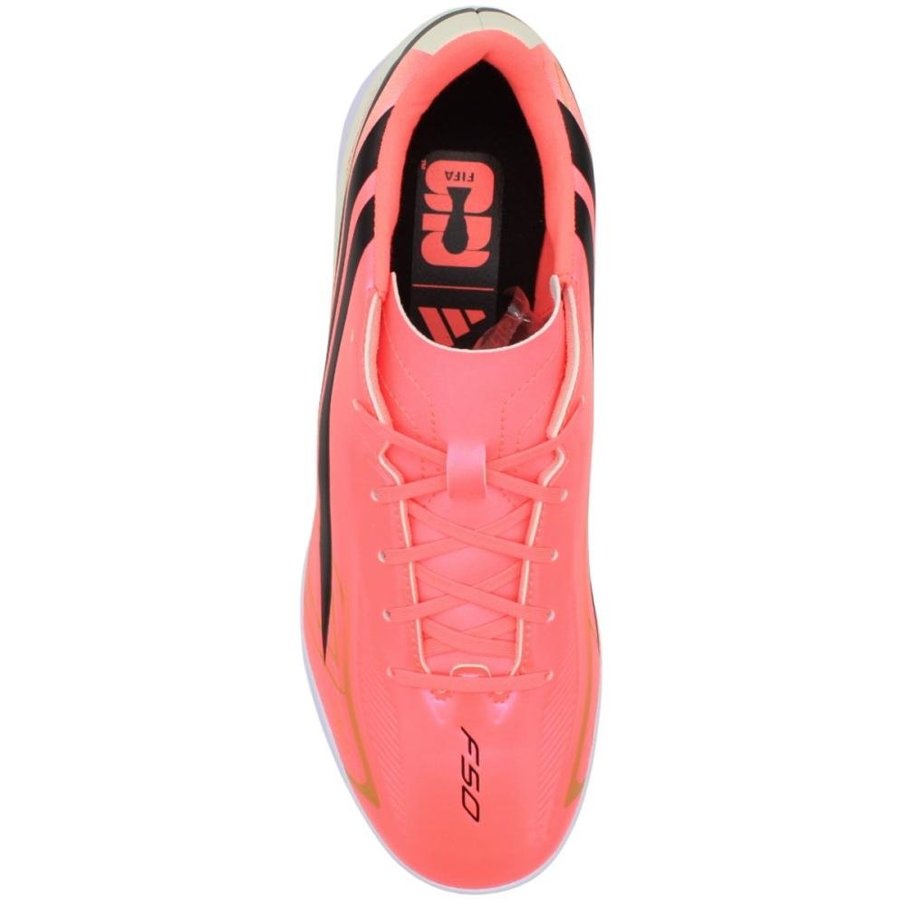 Chuteira Futsal Adidas F50 Hyperfast Club IN Texturizada Masculino Rosa 4